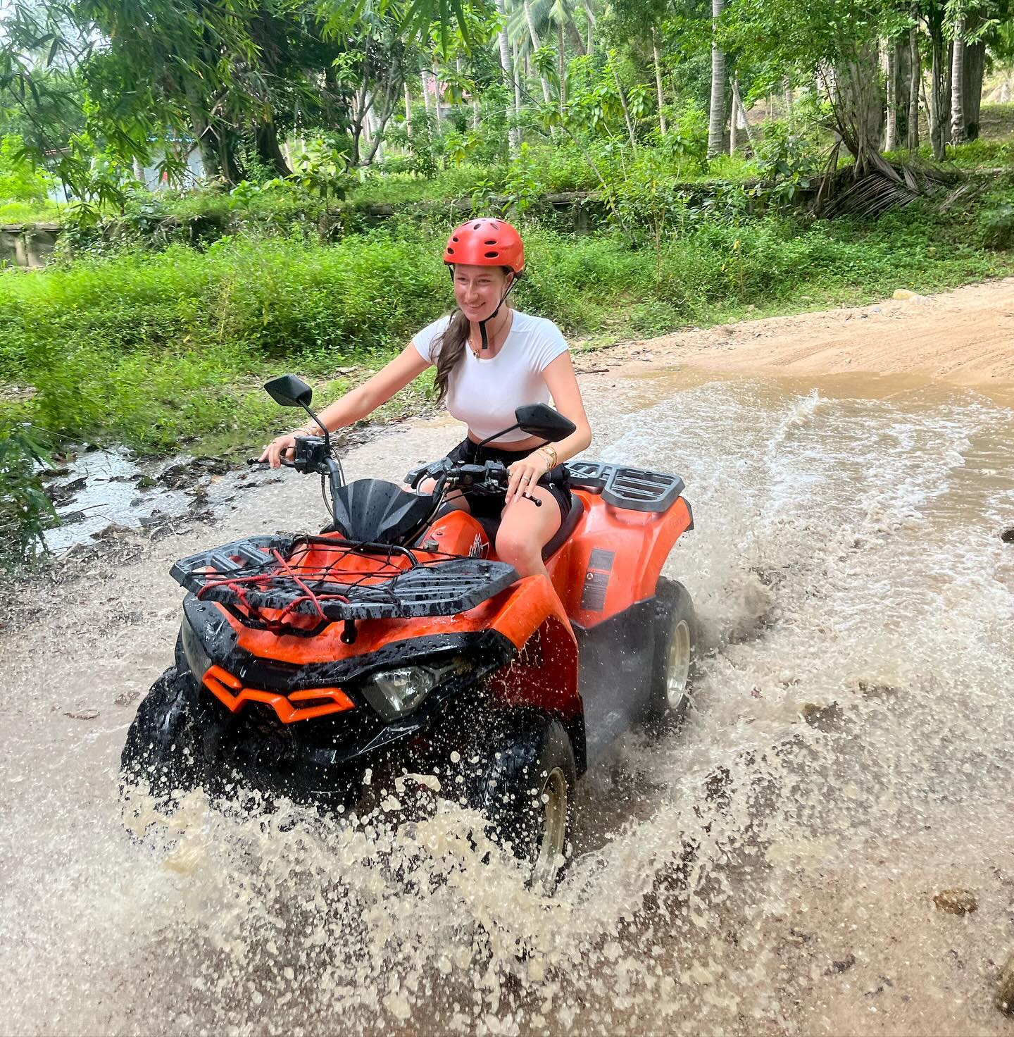 ATV riding through the jungle in Koh Samui, Thailand.